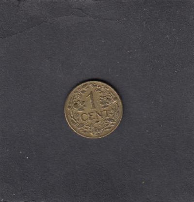 Beschrijving: 1 Cent WILHELMINA 